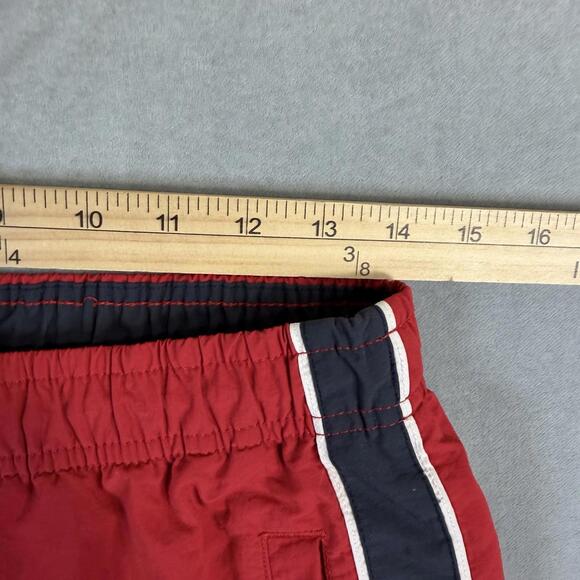 VTG Abercrombie & Fitch Track Pants Mens Small Red Stripe Lined Windbreaker Y2K - Picture 6 of 8